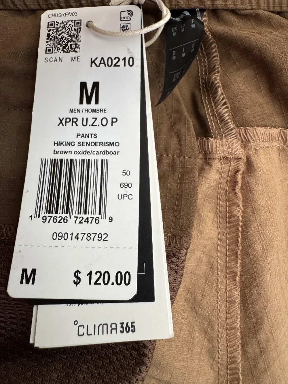 $120 adidas Terrex Xperior Utilitas Clima365 ZipOff Hiking Pants Bottoms Men’s M